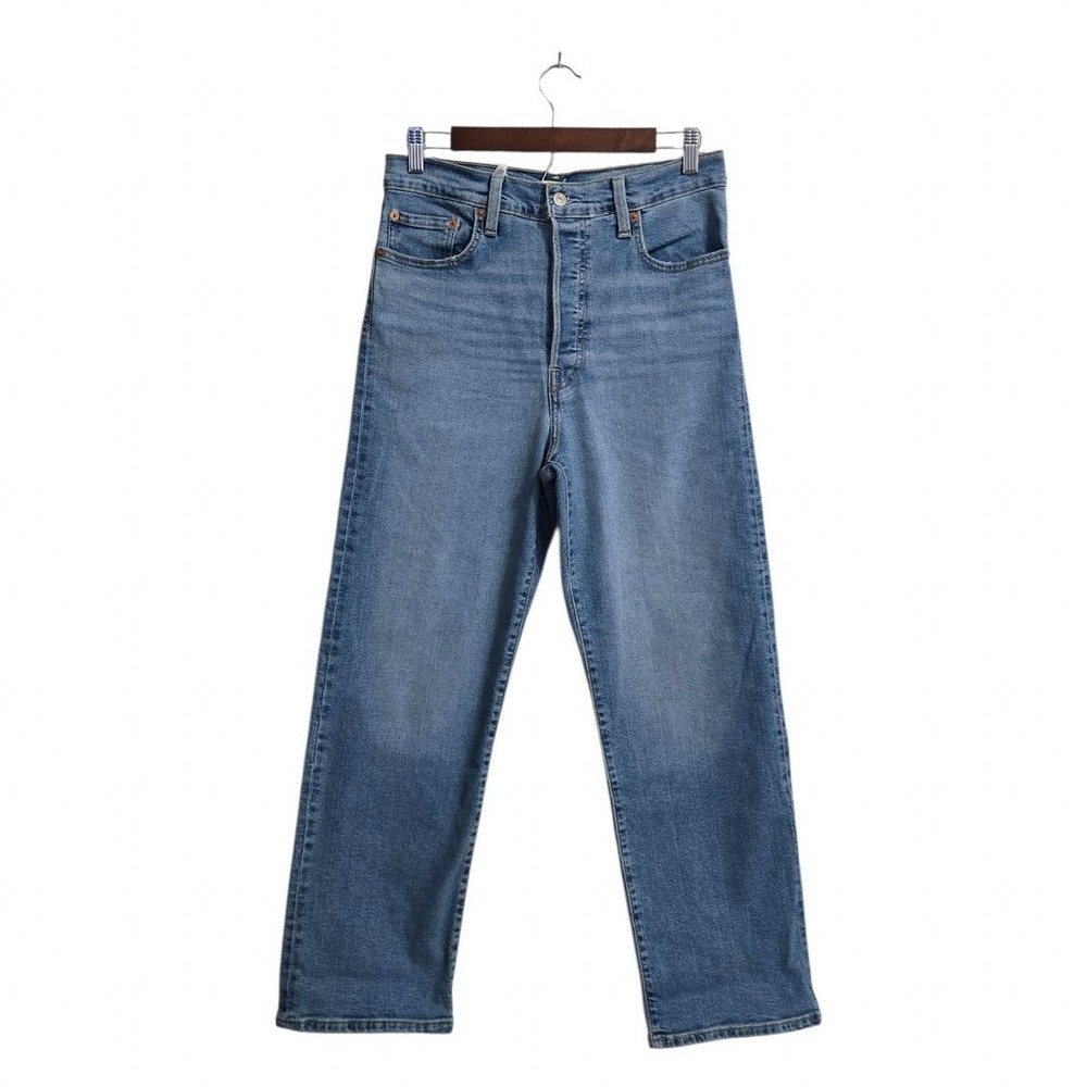 Levi's Ribcage Straight Ankle Button Fly Jeans In Dance Around Sz 29